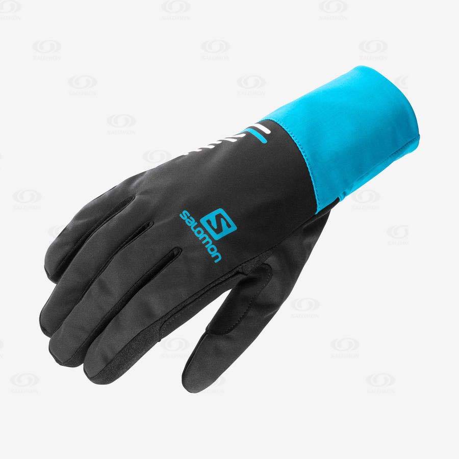 Salomon EQUIPE Women\'s Gloves Black / Blue | AU-L2530