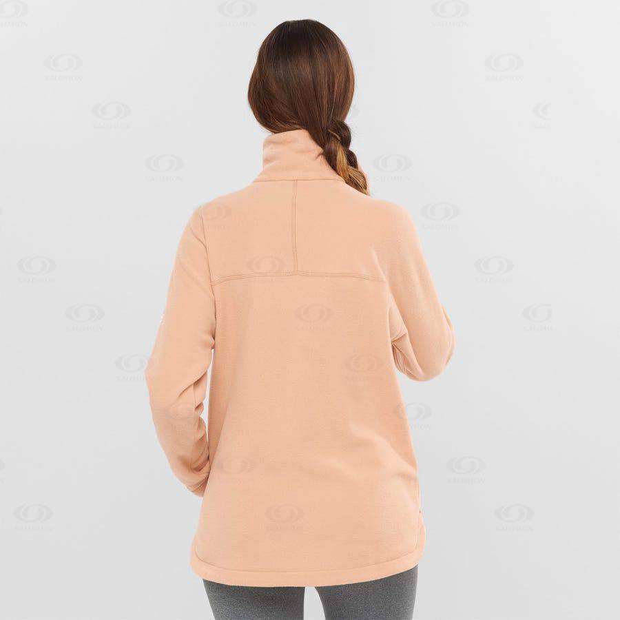 Salomon ESSENTIAL COSY FLEECE Women's Hoodie Pink | AU-A2340