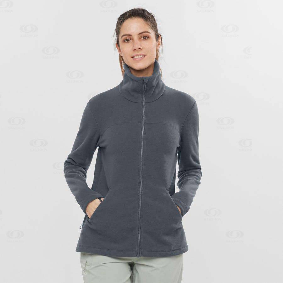 Salomon ESSENTIAL COSY FLEECE Women's Hoodie Black | AU-M1251