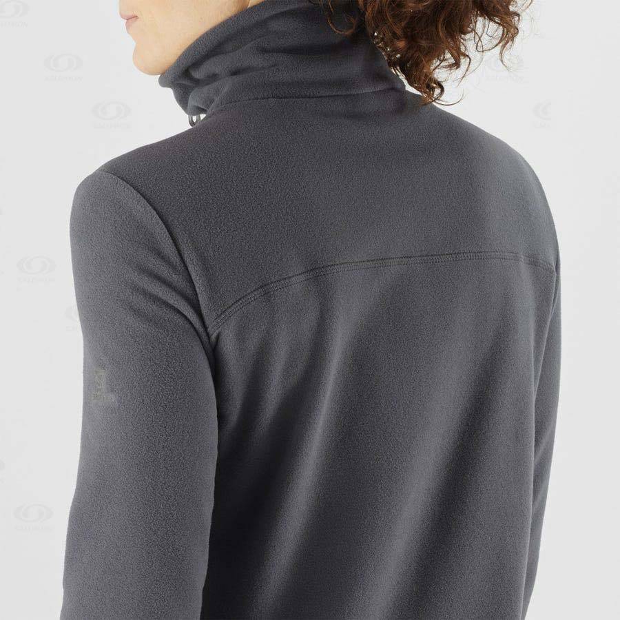 Salomon ESSENTIAL COSY FLEECE Women's Hoodie Black | AU-M1251