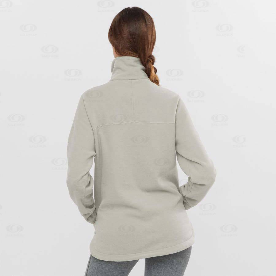 Salomon ESSENTIAL COSY FLEECE Women's Hoodie White | AU-O1693