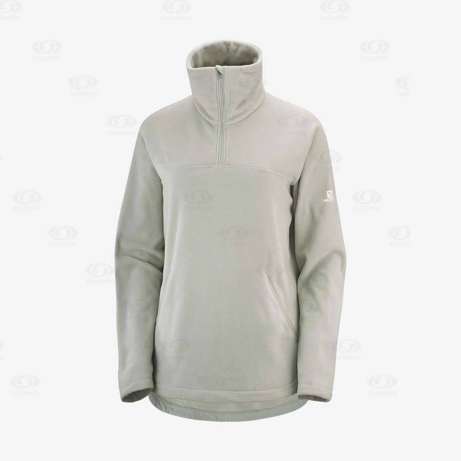 Salomon ESSENTIAL COSY FLEECE Women\'s Hoodie White | AU-O1693