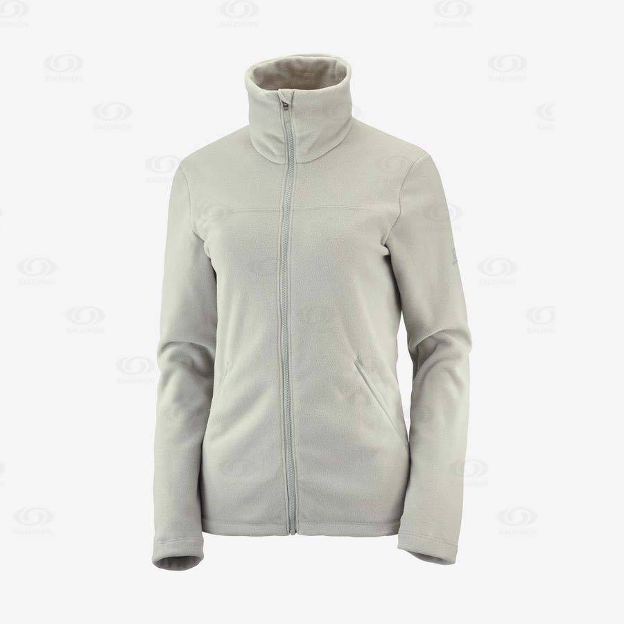 Salomon ESSENTIAL COSY FLEECE Women\'s Hoodie Beige | AU-S1989