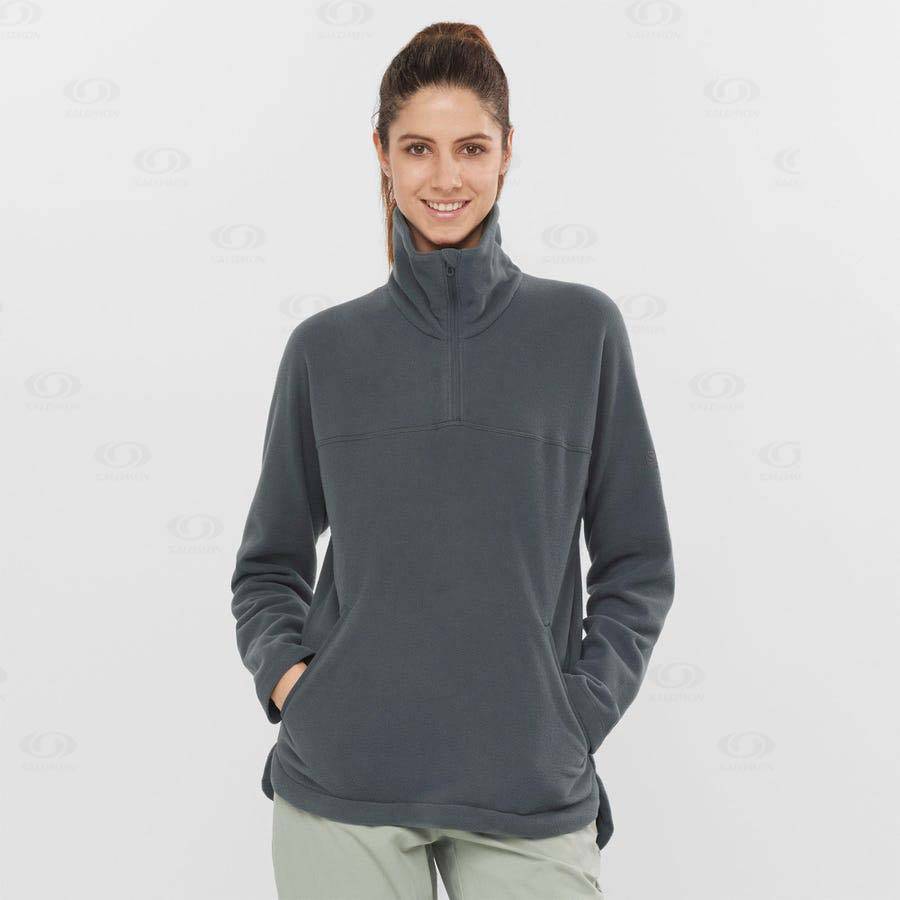 Salomon ESSENTIAL COSY FLEECE Women's Hoodie Grey | AU-W2450