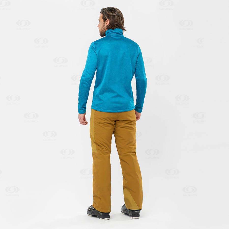 Salomon ESSENTIAL LIGHTWARM HEATHER Men's Hoodie Blue | AU-M2476