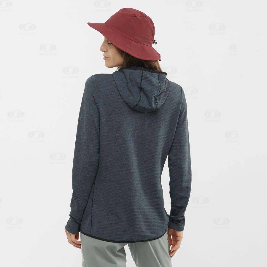 Salomon ESSENTIAL LIGHTWARM HOODED Women's Hoodie Black | AU-O2169