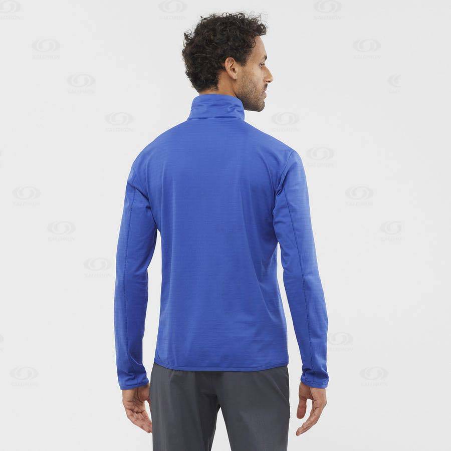 Salomon ESSENTIAL LIGHTWARM Men's Hoodie Blue | AU-L1221