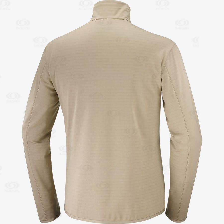 Salomon ESSENTIAL LIGHTWARM Men's Hoodie Beige | AU-L2439