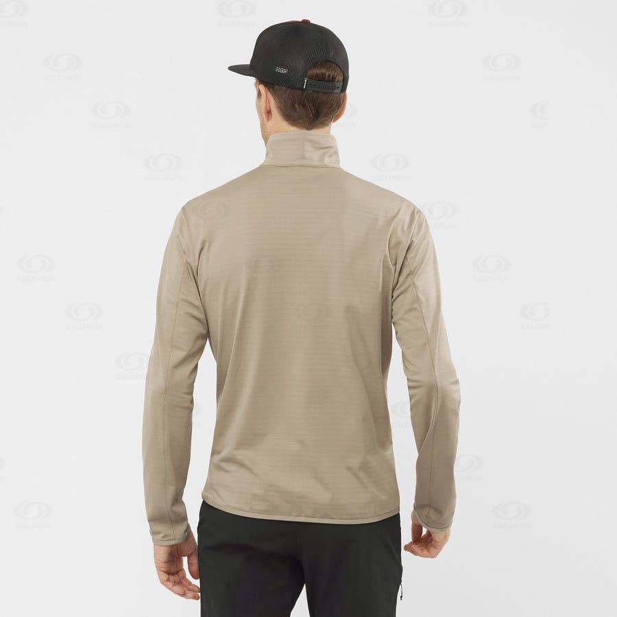 Salomon ESSENTIAL LIGHTWARM Men's Hoodie Beige | AU-L2439