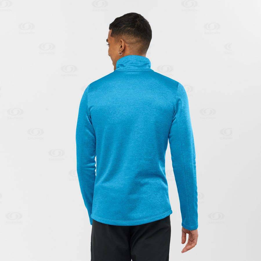 Salomon ESSENTIAL LIGHTWARM SEAMLESS Men's Hoodie Blue | AU-A2487