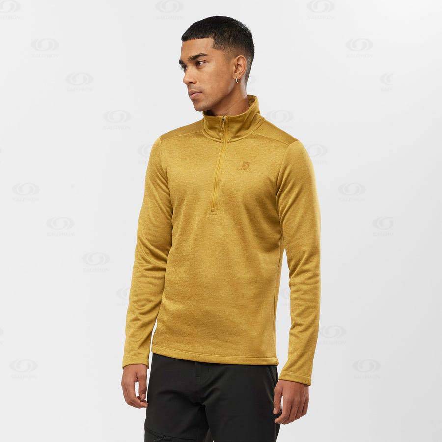 Salomon ESSENTIAL LIGHTWARM SEAMLESS Men's Hoodie Yellow | AU-L1011