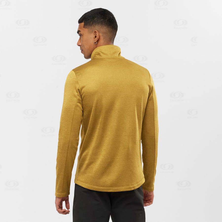 Salomon ESSENTIAL LIGHTWARM SEAMLESS Men's Hoodie Yellow | AU-L1011