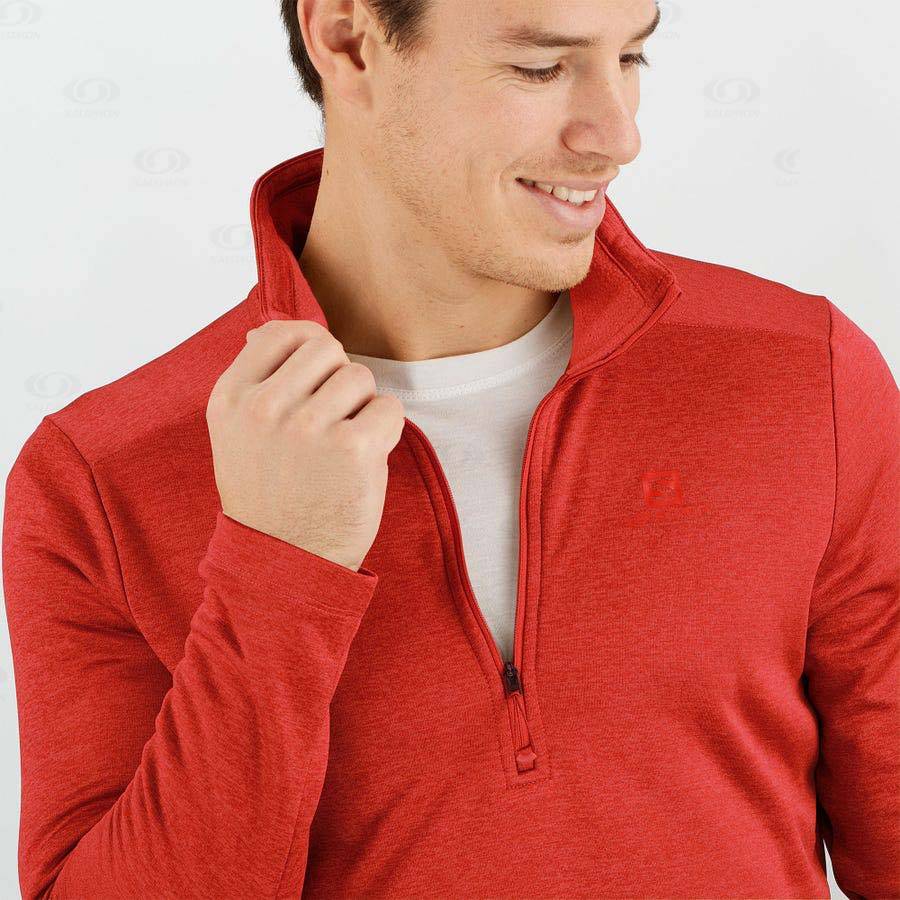 Salomon ESSENTIAL LIGHTWARM SEAMLESS Men's Hoodie Orange | AU-M1041