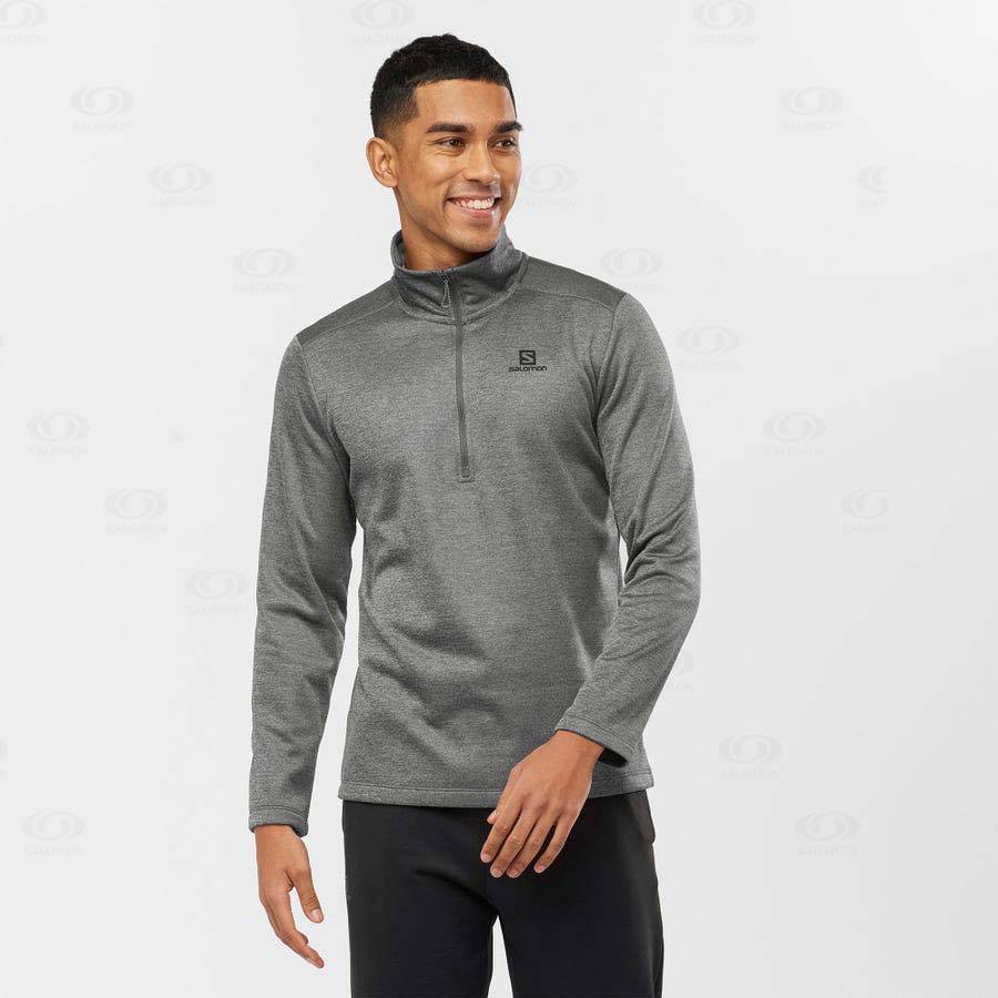 Salomon ESSENTIAL LIGHTWARM SEAMLESS Men's Hoodie Grey | AU-M2077