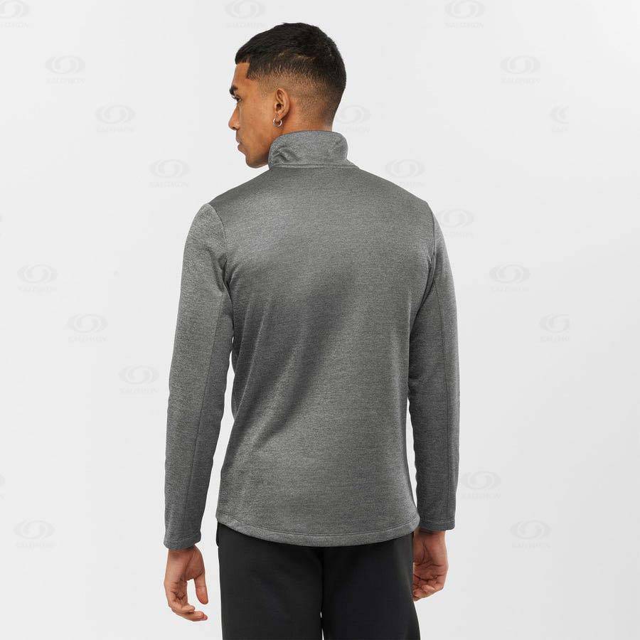 Salomon ESSENTIAL LIGHTWARM SEAMLESS Men's Hoodie Grey | AU-M2077