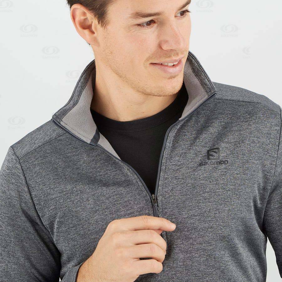 Salomon ESSENTIAL LIGHTWARM SEAMLESS Men's Hoodie Grey | AU-M2077