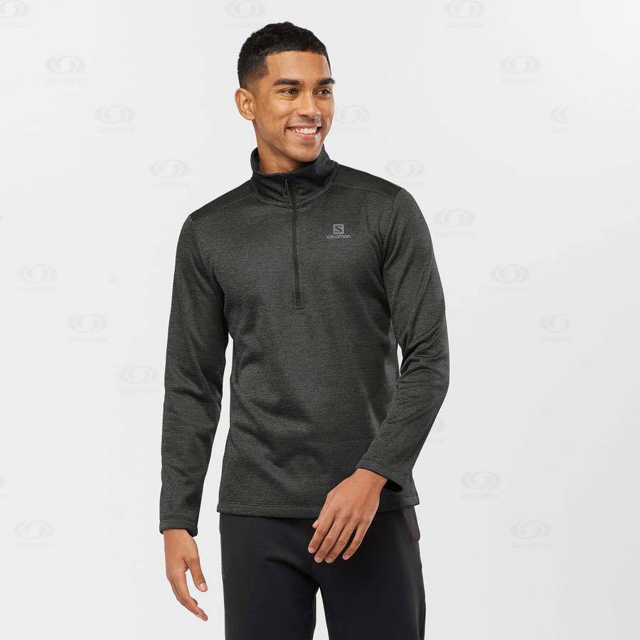 Salomon ESSENTIAL LIGHTWARM SEAMLESS Men's Hoodie Black | AU-S2311