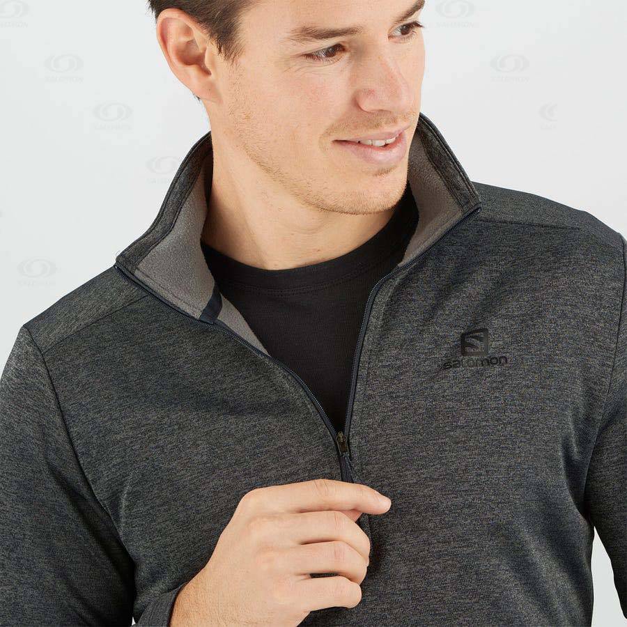 Salomon ESSENTIAL LIGHTWARM SEAMLESS Men's Hoodie Black | AU-S2311