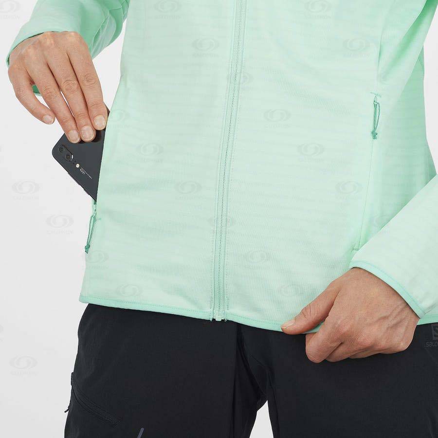 Salomon ESSENTIAL LIGHTWARM Women's Hoodie Green | AU-O1063