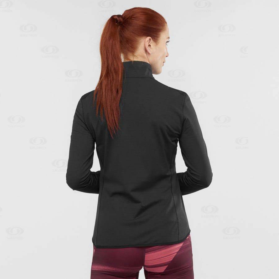 Salomon ESSENTIAL LIGHTWARM Women's Hoodie Black | AU-O1292