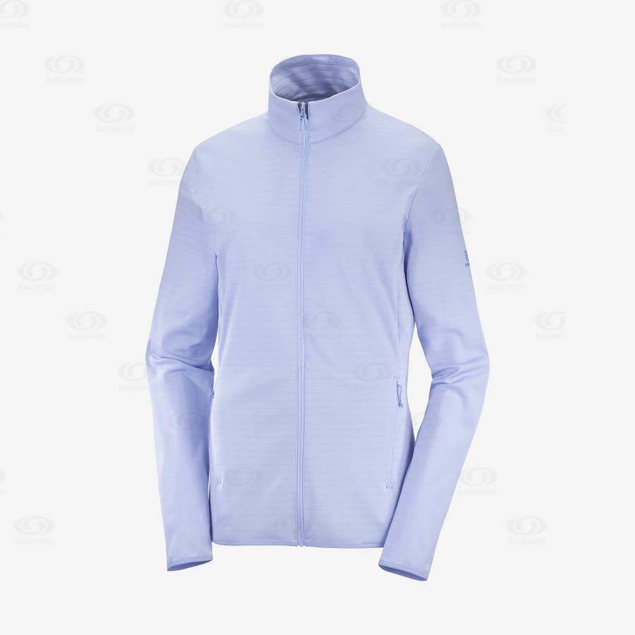 Salomon ESSENTIAL LIGHTWARM Women's Hoodie Blue | AU-O2377