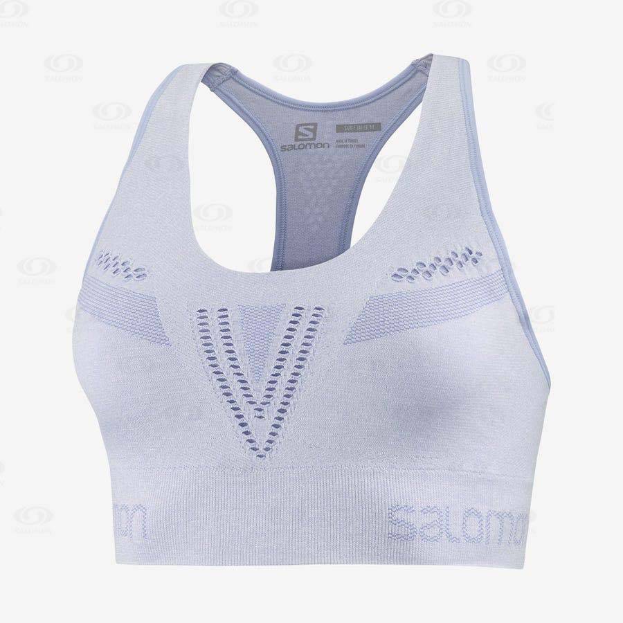 Salomon ESSENTIAL MOVE ON SEAMLESS Women\'s Sports Bras Purple | AU-A2606