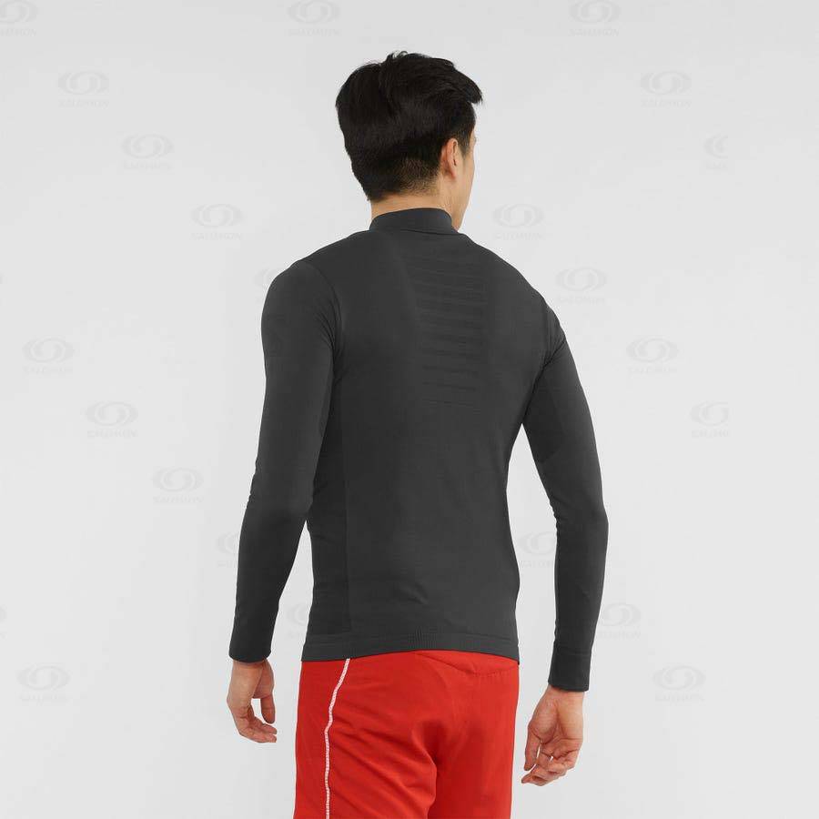 Salomon ESSENTIAL SEAMLESS Men's Hoodie Black | AU-W1640