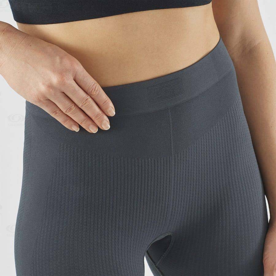 Salomon ESSENTIAL SEAMLESS Women's Running Tights Black | AU-W2140