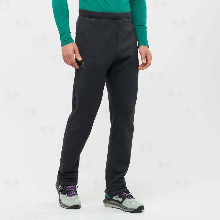 Salomon ESSENTIAL WARM FLEECE Men's Pants Black | AU-N2569