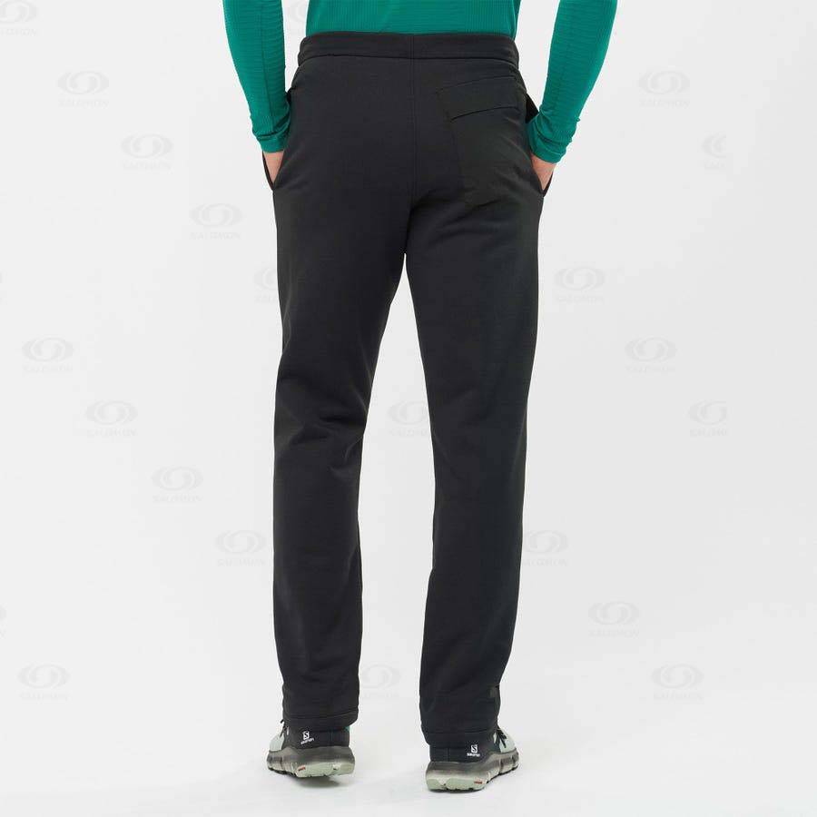 Salomon ESSENTIAL WARM FLEECE Men's Pants Black | AU-N2569