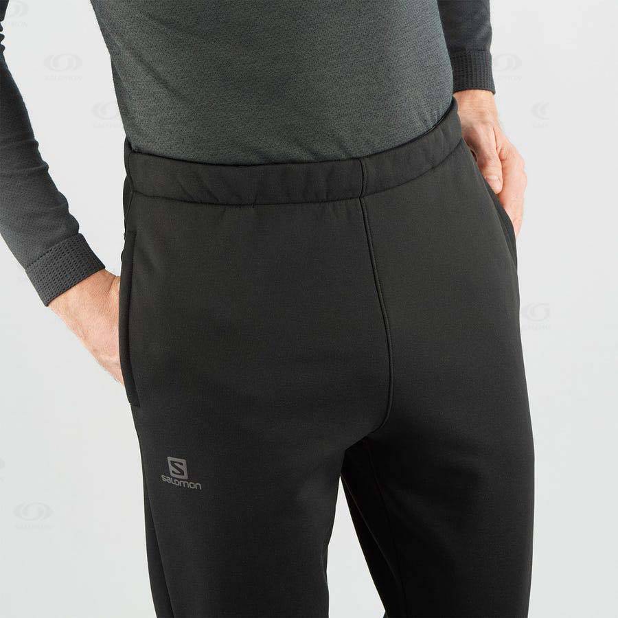 Salomon ESSENTIAL WARM FLEECE Men's Pants Black | AU-N2569