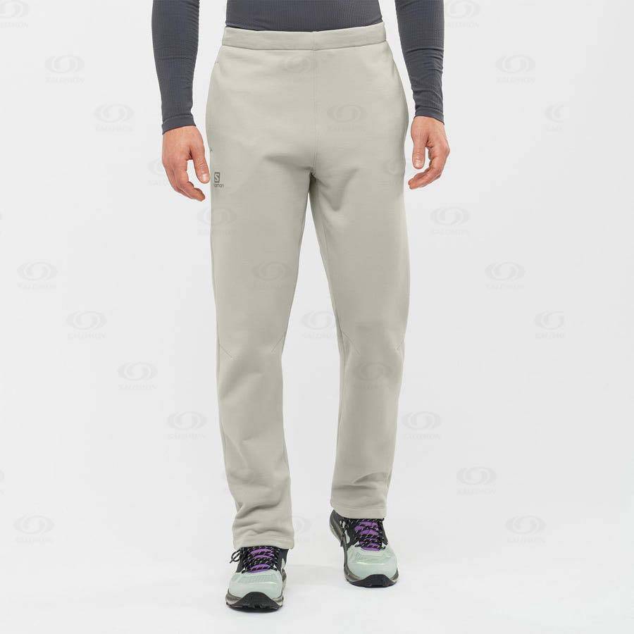 Salomon ESSENTIAL WARM FLEECE Men's Pants Beige | AU-S2220