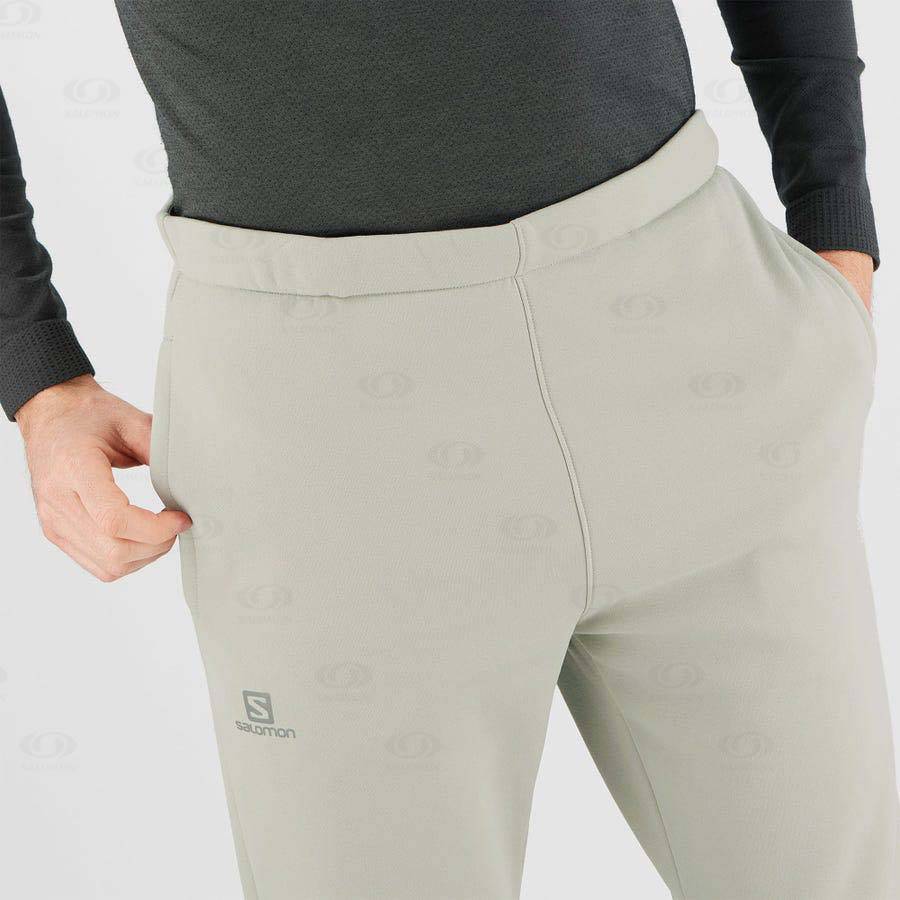 Salomon ESSENTIAL WARM FLEECE Men's Pants Beige | AU-S2220