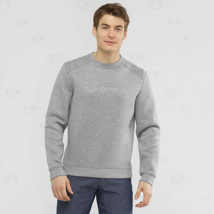 Salomon ESSENTIAL WARM Men's Hoodie Grey | AU-O2295