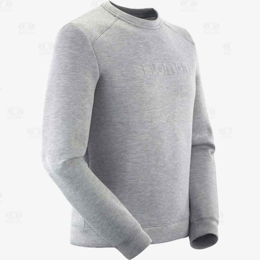 Salomon ESSENTIAL WARM Men's Hoodie Grey | AU-O2295