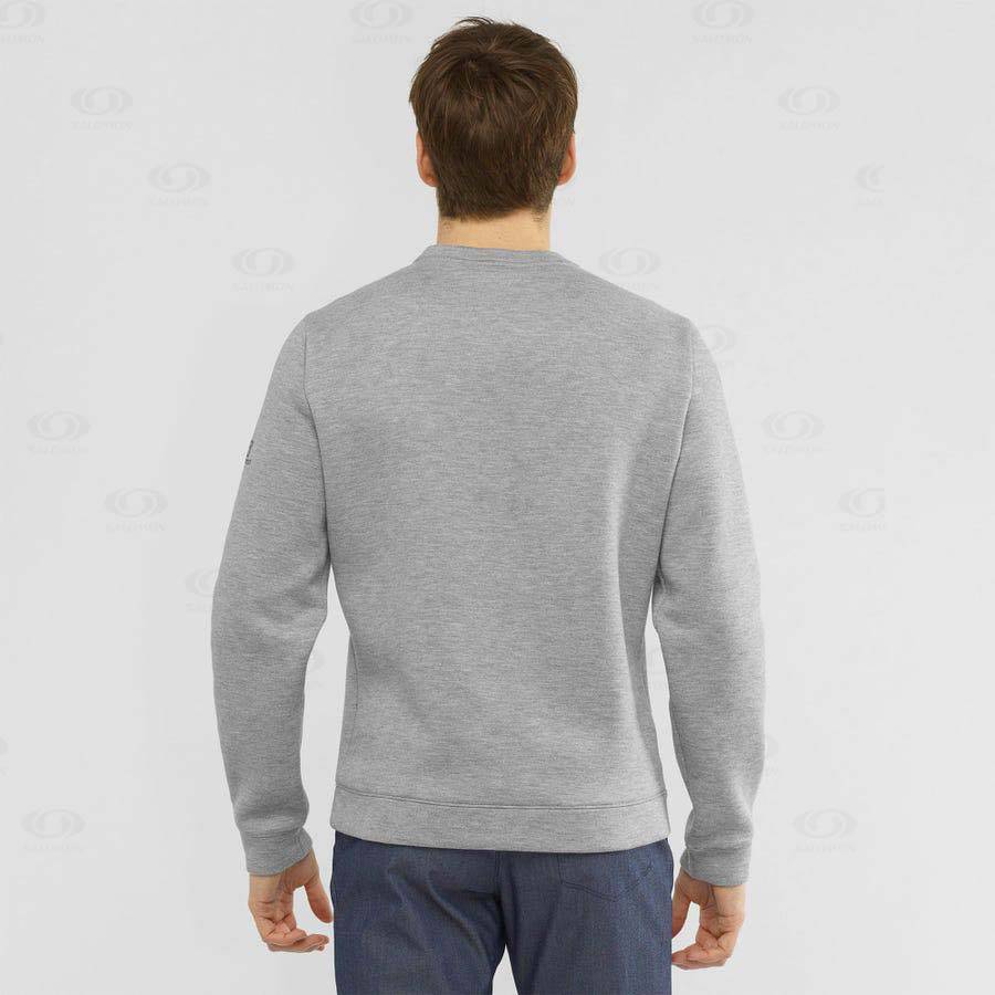 Salomon ESSENTIAL WARM Men's Hoodie Grey | AU-O2295