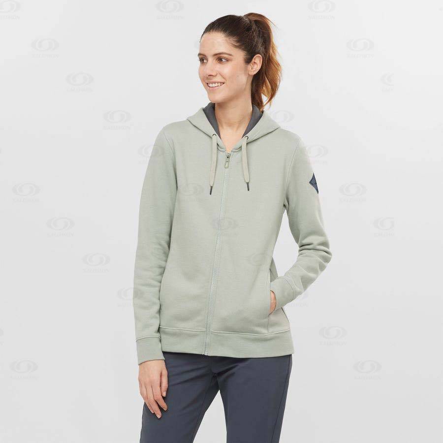 Salomon ESSENTIAL WARM SALOMON Women's Hoodie Beige | AU-M2196