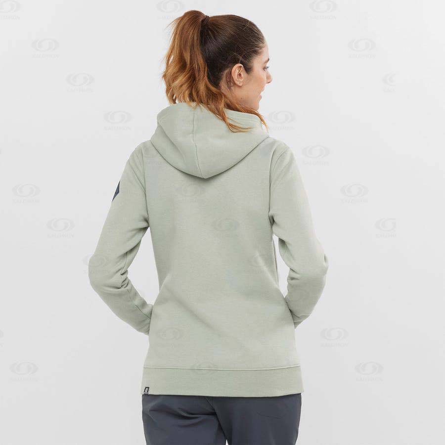 Salomon ESSENTIAL WARM SALOMON Women's Hoodie Beige | AU-M2196