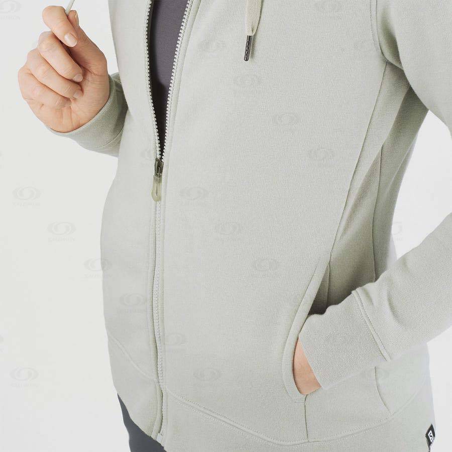 Salomon ESSENTIAL WARM SALOMON Women's Hoodie Beige | AU-M2196