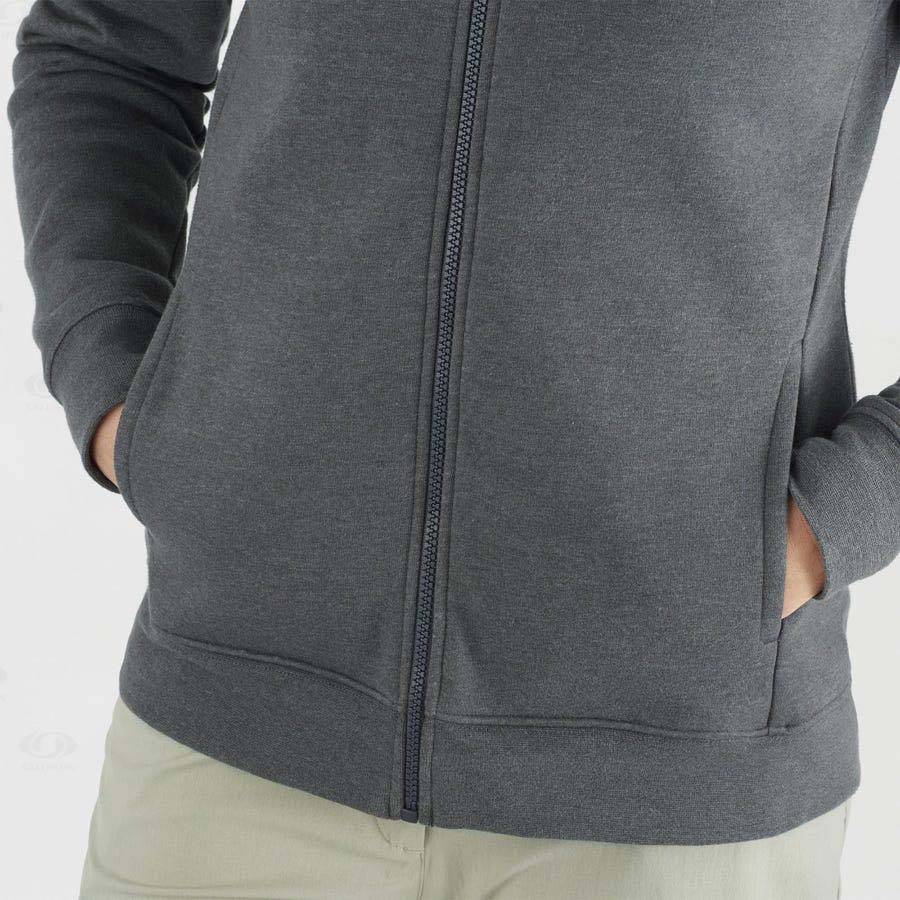 Salomon ESSENTIAL WARM SALOMON Women's Hoodie Grey | AU-O1630