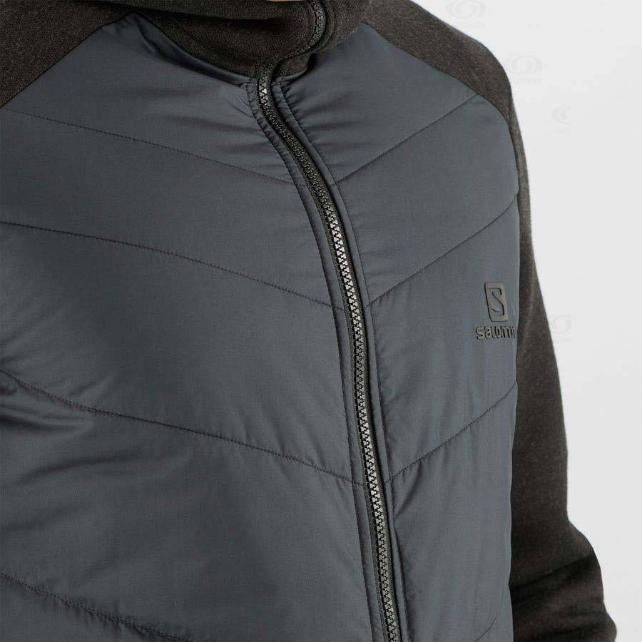 Salomon ESSENTIAL XWARM HYBRID Men's Hoodie Grey | AU-O1714