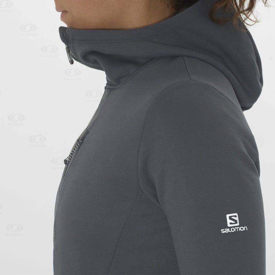 Salomon ESSENTIAL XWARM Women's Hoodie Black | AU-M2336