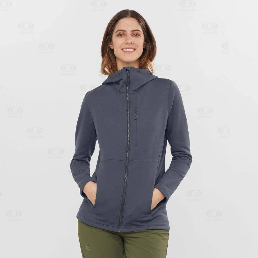 Salomon ESSENTIAL XWARM Women's Hoodie Black | AU-M2336