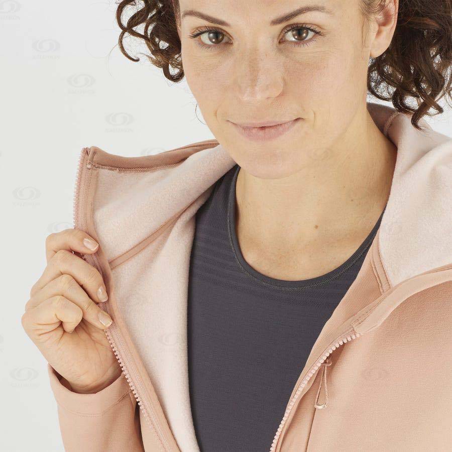 Salomon ESSENTIAL XWARM Women's Hoodie Pink | AU-N1610