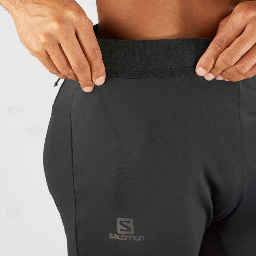 Salomon GORE TEX INFINIUM™ WINDSTOPPER® Men's Running Tights Black | AU-S2045