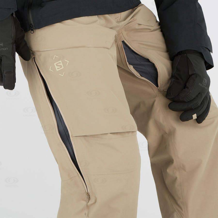 Salomon GRAVITY GORE-TEX Men's Ski Pants Brown | AU-O1964