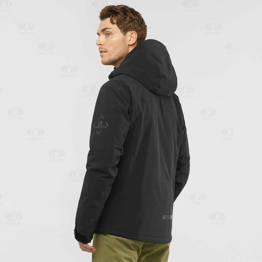 Salomon HIGHLAND Men's Softshell Jackets Black | AU-W1010