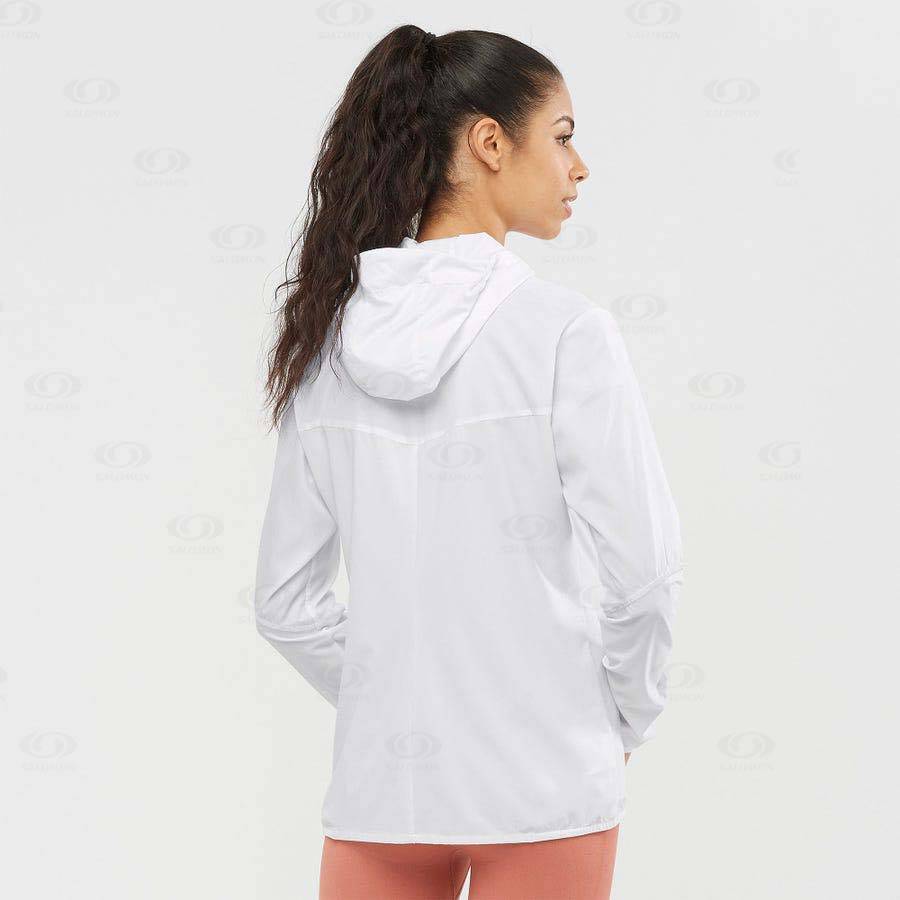 Salomon Jackets AGILE WIND Women's Softshell Jackets White | AU-W1110