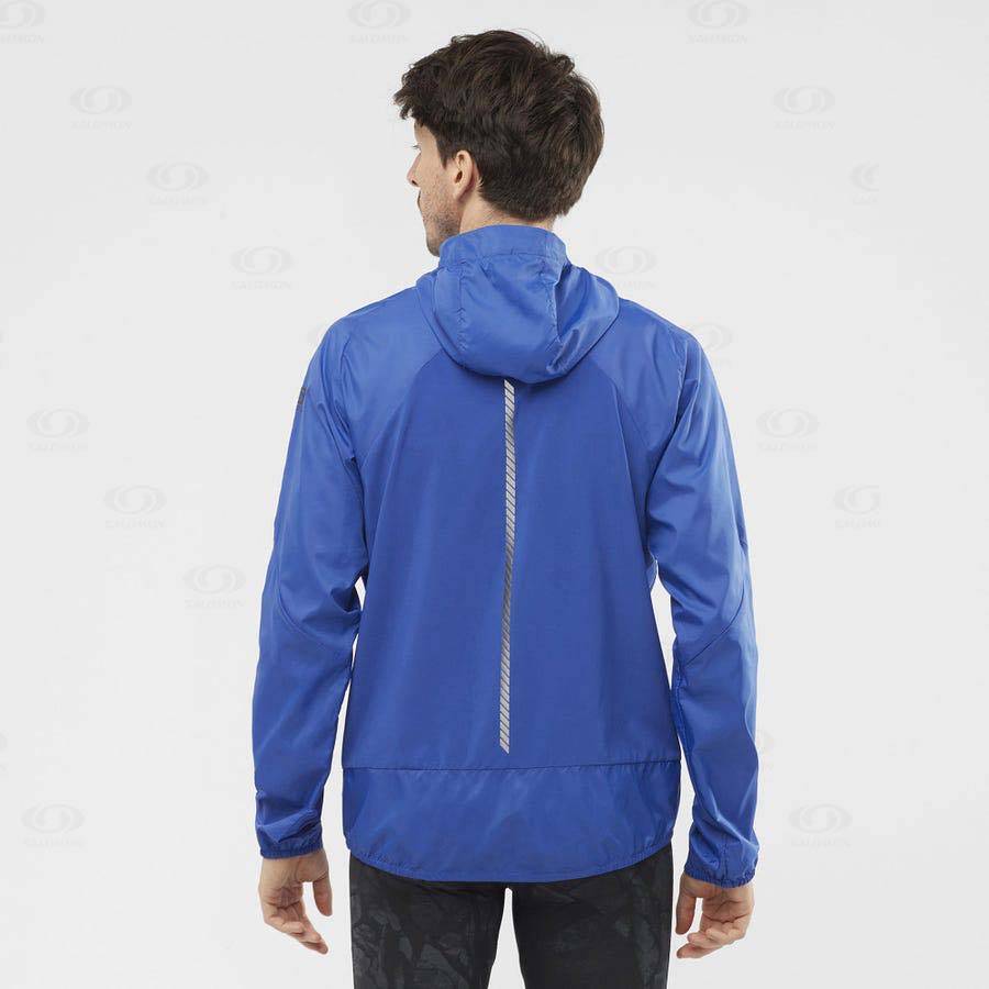 Salomon Jackets BONATTI CROSS WIND Men's Softshell Jackets Blue | AU-N1239