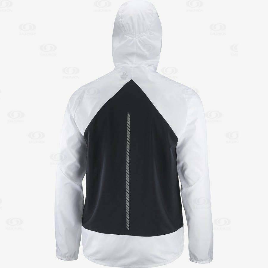 Salomon Jackets BONATTI CROSS WIND Men's Softshell Jackets White | AU-W1360